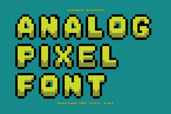 Analog Pixel Font for Creative Brands