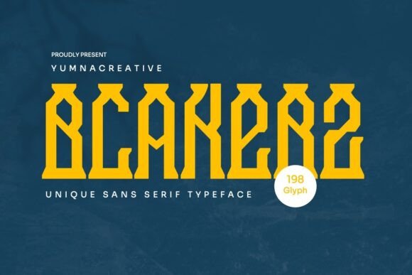 Blakerz Unique Sans Serif: A Bold Display Font for Crafters and Sellers