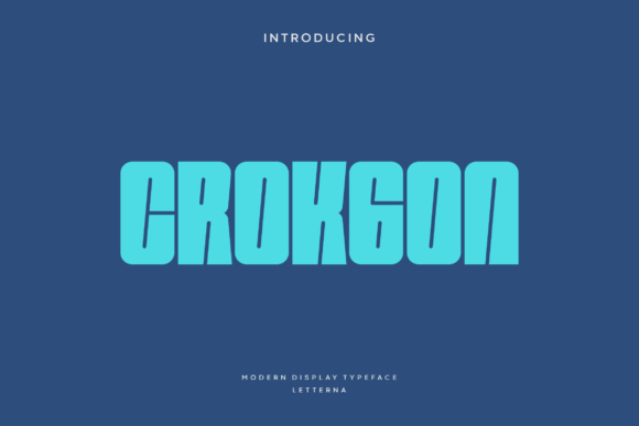 Crokgon Display Font: A Bold Modern Typeface for Handmade Products
