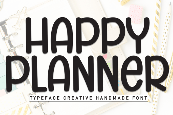 Happy Planner: A Handwritten Display Font for Polished Branding