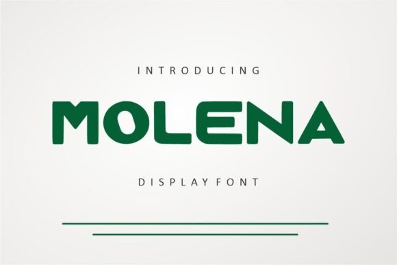 Molena Uppercase Display Font for Clear and Friendly Campaign Design