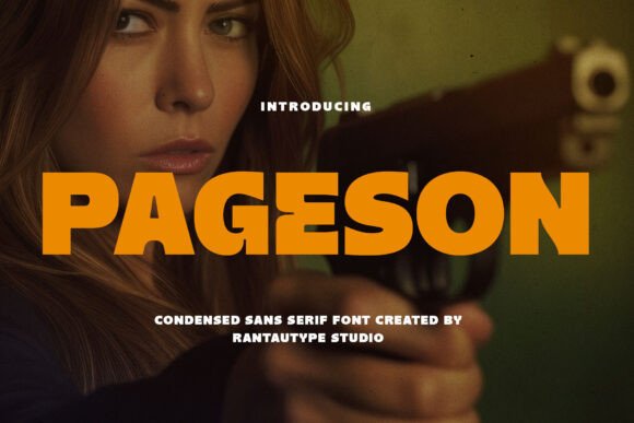 Pageson: A Bold Display Font for Handmade Products