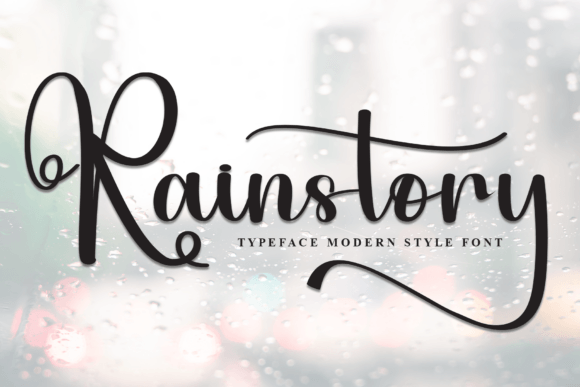 Rainstory: A Handwritten Display Font for Wedding Invitations and Branding