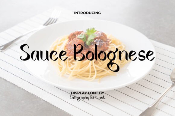 Sauce Bolognese Font
